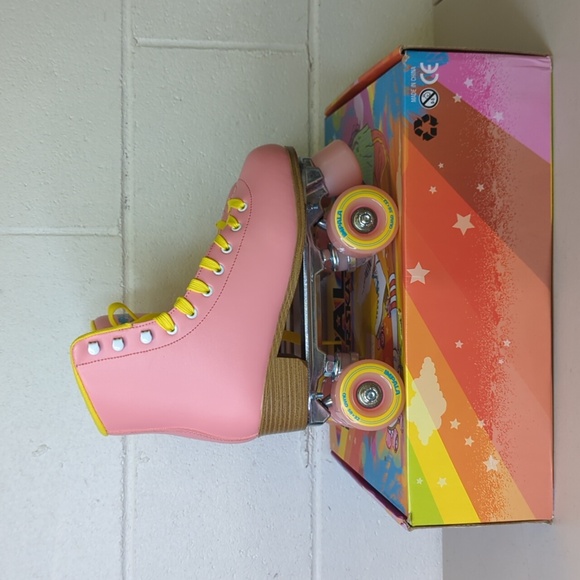 Impala Shoes - New w/box Impala rollerskates SZ 7 Womens pink yellow sidewalk groovy gift 70's